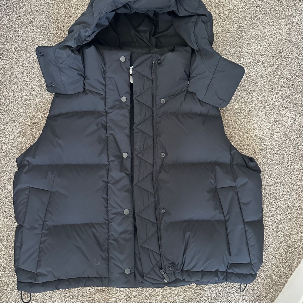 Lululemon Wunder Puff 600 Down Fill Cropped Puffer Vest Black 10